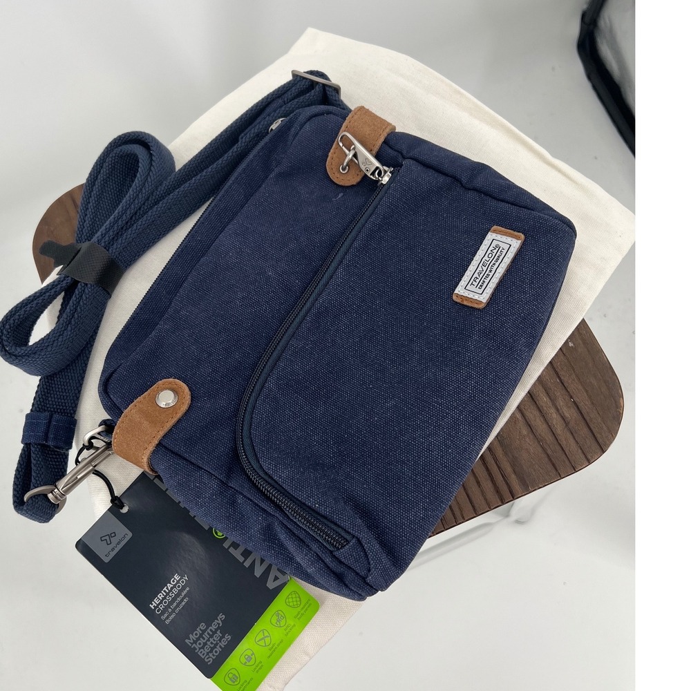 Travelon Heritage Anti-Theft Crossbody Bag – Indigo Blue, NWT